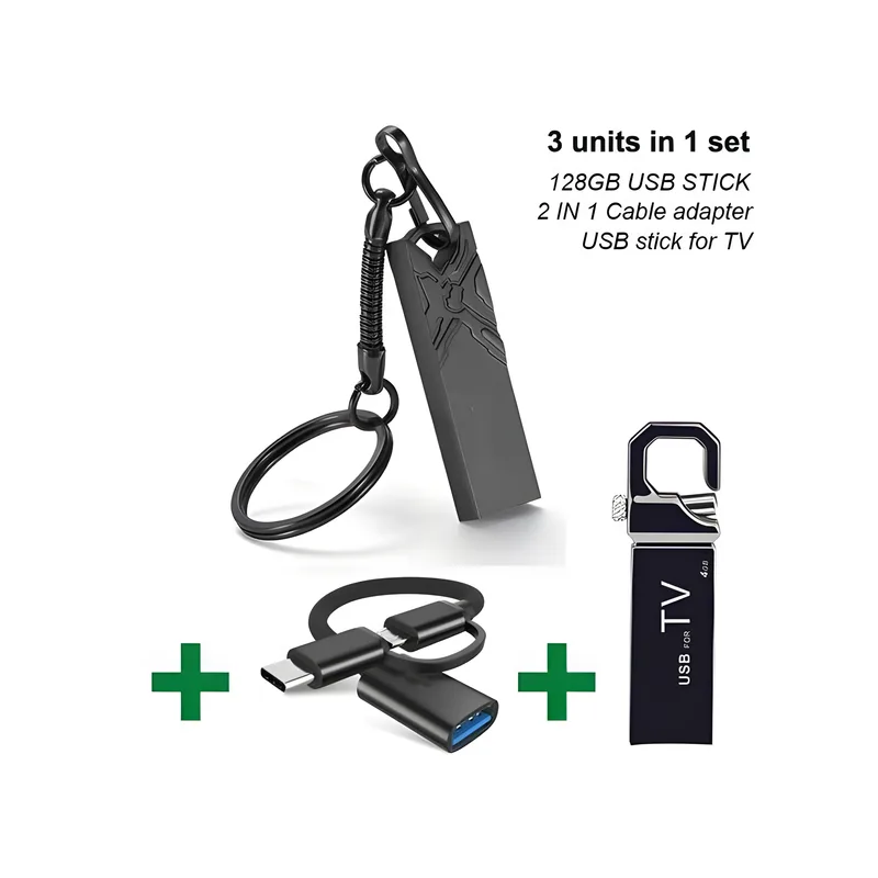 GUEETON 128GB USB + OTG Adapter